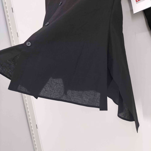 ヨウジヤマモト Yohji Yamamoto collections 25SS 100/-KHADI BACKSIDE FLARED SLIM B 100/-カディ バックサイドフレア スリム B シャツ ユニセックス レディース JPN:1